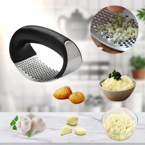 Premium Stainless Steel Garlic Press  Easy-Clean Garlic Mincer Tool – Grow  Your Pantry